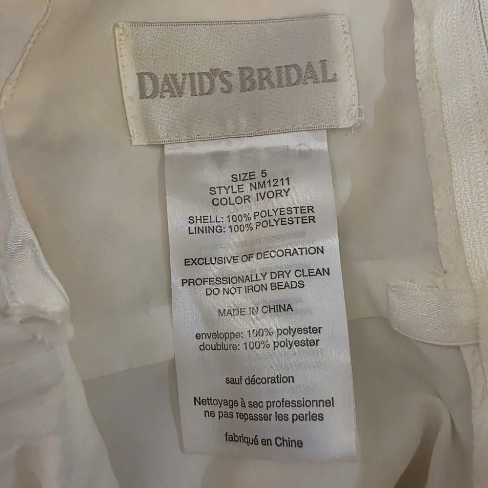 David's Bridal Ivory Flower Girl Or First Communion Dress - Picture 3 of 3